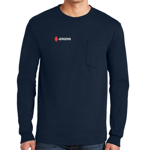 Gildan 100% US Cotton Long Sleeve T-Shirt with Pocket Thumbnail