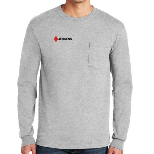 Gildan 100% US Cotton Long Sleeve T-Shirt with Pocket Thumbnail